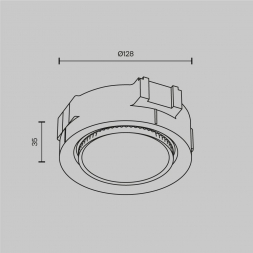Встраиваемый светильник Maytoni Technical Downlight Intro DL019-GX53-B