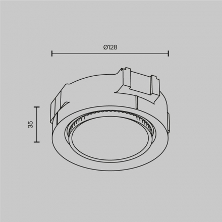 Встраиваемый светильник Maytoni Technical Downlight Intro DL019-GX53-B