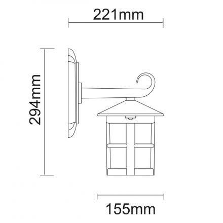 Уличный настенный светильник De Markt Телаур 806020101