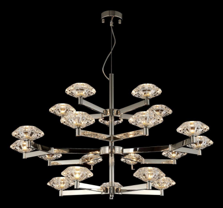 Подвесная люстра Crystal Lux Rebeca SP5+10+5 Nickel