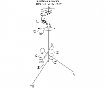 Подвесная светодиодная люстра Kink Light Некси 09440-3A,19(4000K)