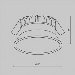 Встраиваемый светодиодный светильник Maytoni Technical Okno DL055-18W4K-W