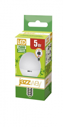 Лампа светодиодная Jazzway E14 5W 3000K матовая 1036896A