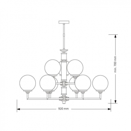 Подвесная люстра Kutek Mood Artu Glass ART-ZW-9 (ZM) G