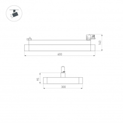 Трековый светодиодный светильник Arlight LGD-Afina-4TR-S600x300-50W Day4000 035495(1)