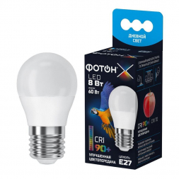 Лампа светодиодная Фотон E27 8W 4000K матовая 24013