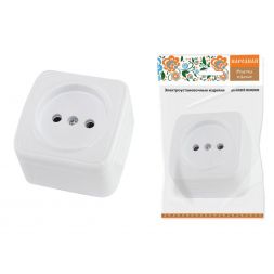 Розетка 2P TDM Electric Дача белая SQ1824-0007