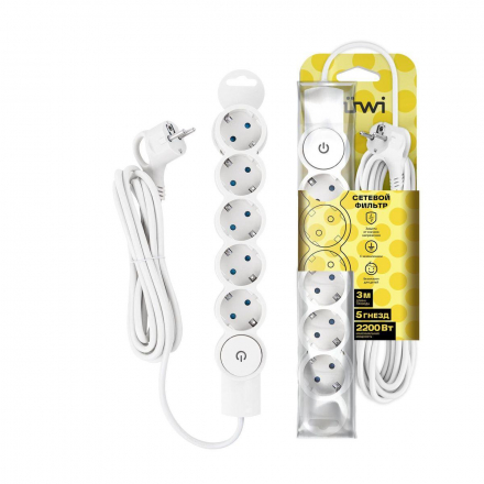 Сетевой фильтр Duwi 5гн 3м с/з 32576 5