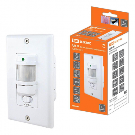 Датчик движения инфракрасный TDM Electric ДДВ-02 SQ0324-0012