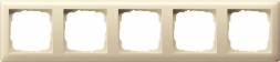 Рамка 5-постовая Gira Standard 55 кремовый глянцевый 021501