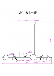 Подвесная люстра MyFar Francis MR2076-6P