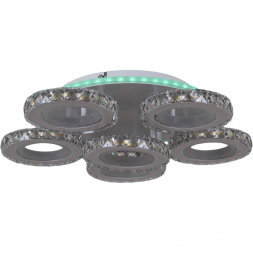 Потолочная светодиодная люстра Reluce 03900-0.3-5+1A WH+CR (RGB)