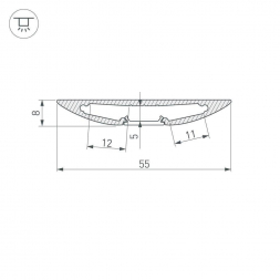 Профиль Arlight ALM-FLAT-R-2000 ANOD 026712