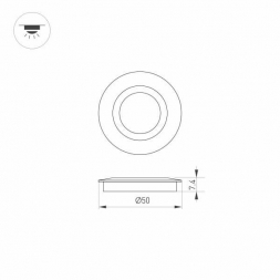Накладка Arlight ART-Deck-Cap-Flat-R50 024927