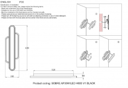 Бра Crystal Lux Sobre Ap35W Led H600 V1 Black
