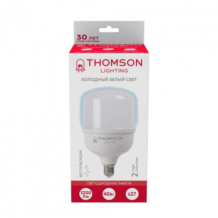 Лампа светодиодная Thomson E27 40W 6500K матовая TH-B2365