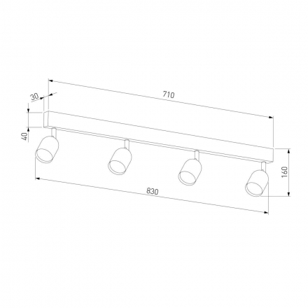Спот TK Lighting 6270 Top Black White
