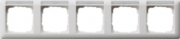 Рамка 5-постовая Gira Standard 55 с полем для надписи чисто-белый шелковисто-матовый 109527