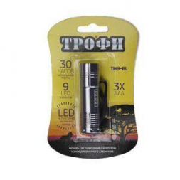 Карманный светодиодный фонарь ЭРА Трофи от батареек 85х23 60 лм TM9-BL Б0016864