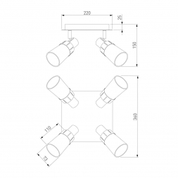 Потолочный светильник Eurosvet 20081/4 белый