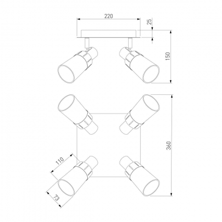 Потолочный светильник Eurosvet 20081/4 белый