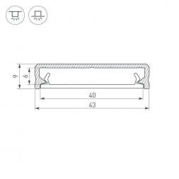 Профиль Arlight ALM-FLAT-S-2000 ANOD 026713