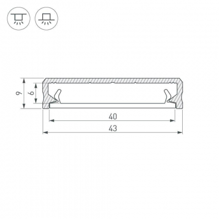 Профиль Arlight ALM-FLAT-S-2000 ANOD 026713