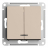 Выключатель двухклавишный Schneider Electric AtlasDesign 10A 250V с подсветкой песочный ATN001253