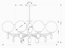 Подвесная люстра Kutek Dimaro DIM-ZW-8(N)