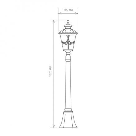 Уличный светильник Elektrostandard Diadema F GLYF-8046F черное золото a030677