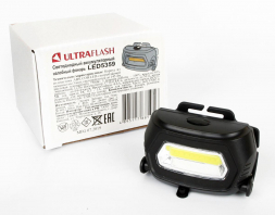 Налобный светодиодный фонарь Ultraflash Headlite аккумуляторный 75х53 145 лм LED5359 13803