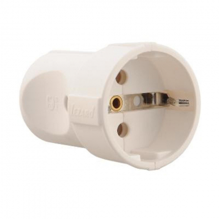 Розетка штепсельная Lezard Accessories белая 715-0600-606
