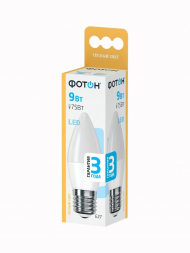 Лампа светодиодная Фотон E27 9W 3000K матовая 23973