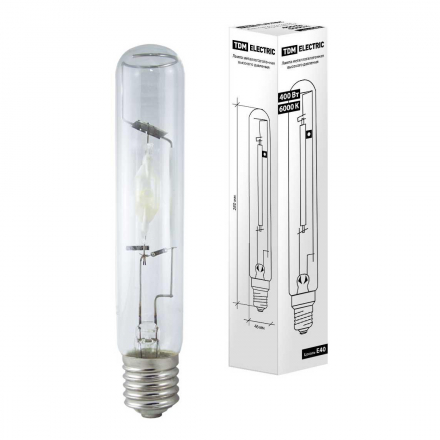Лампа металлогалогенная TDM Electric E40 400W 6000K прозрачная SQ0325-0018