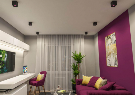 Потолочный светильник Denkirs DK3020BPI DK3080-BK+PI