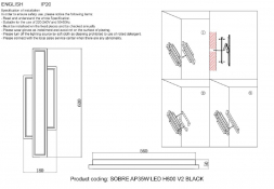 Бра Crystal Lux Sobre Ap35W Led H600 V2 Black