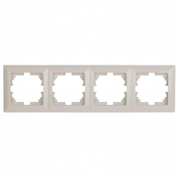 Рамка 4-постовая ЭРА Intro Solo слоновая кость 4-504-02 Б0043425