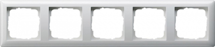 Рамка 5-постовая Gira Standard 55 чисто-белый глянцевый 021503
