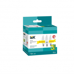 Лампа светодиодная IEK E14 7W 4000K матовая LLE-C35-07-230-40-E14-3