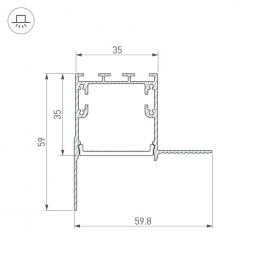 Коннектор L-образный внутренний Arlight SL-Linia32-Fantom-Edge 030100