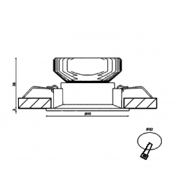 Корпус встраиваемого светильника Lumker Combo-43-BL 004185