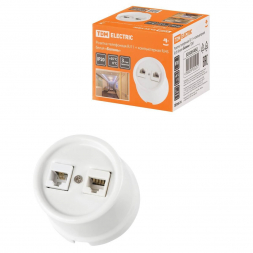 Розетка компьютерная RJ45/телефонная RJ11 TDM Electric &amp;quot;Болонь&amp;quot; белая SQ1820-0052