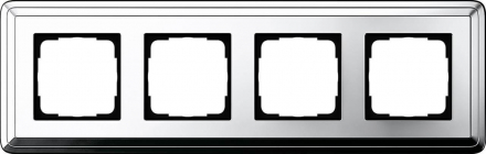 Рамка 4-постовая Gira ClassiX хром 0214641