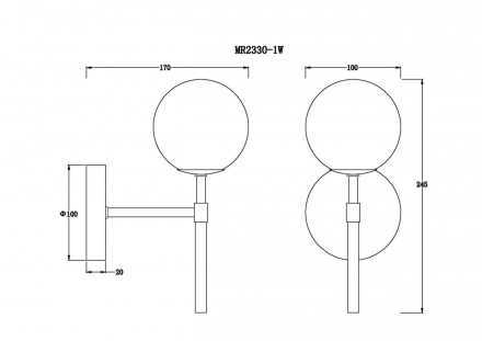 Бра MyFar Robert MR2330-1W