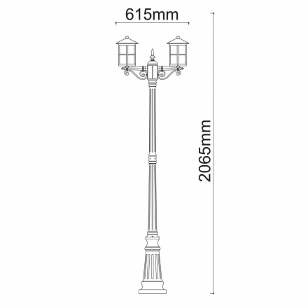 Садово-парковый светильник De Markt Телаур 806041202