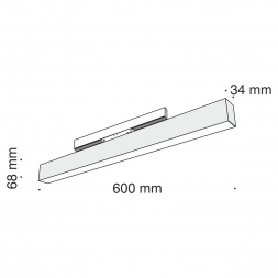 Трековый светодиодный светильник для магнитного шинопровода Maytoni Track lamps TR012-2-20W3K-B