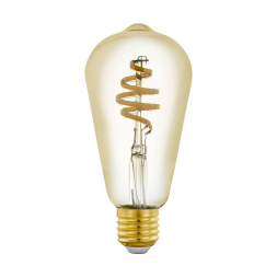 Лампа светодиодная филаментная диммируемая Eglo E27 5,5W 2200-6500K золотистая 12583