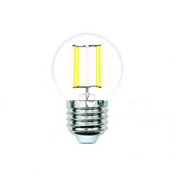 Лампа светодиодная филаментная Volpe E27 4W 3000K прозрачная LED-G45-4W/3000K/E27/CL/SLF UL-00008304