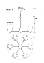 Подвесная люстра MyFar Mark MR2341-6P