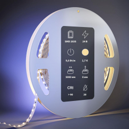 Светодиодная лента Maytoni 9,6W/m 120LED/m 2835SMD теплый белый 5M 201037